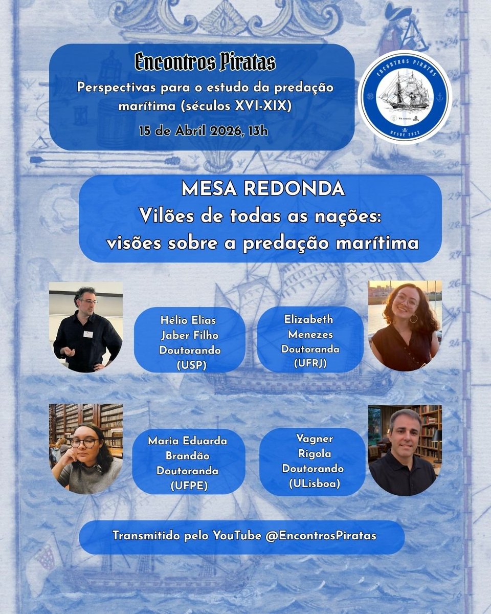 Marque na agenda. Preparamos um evento bem legal. Transmissão pelo canal do Encontros Piratas no YouTube: youtube.com/@encontrospira…