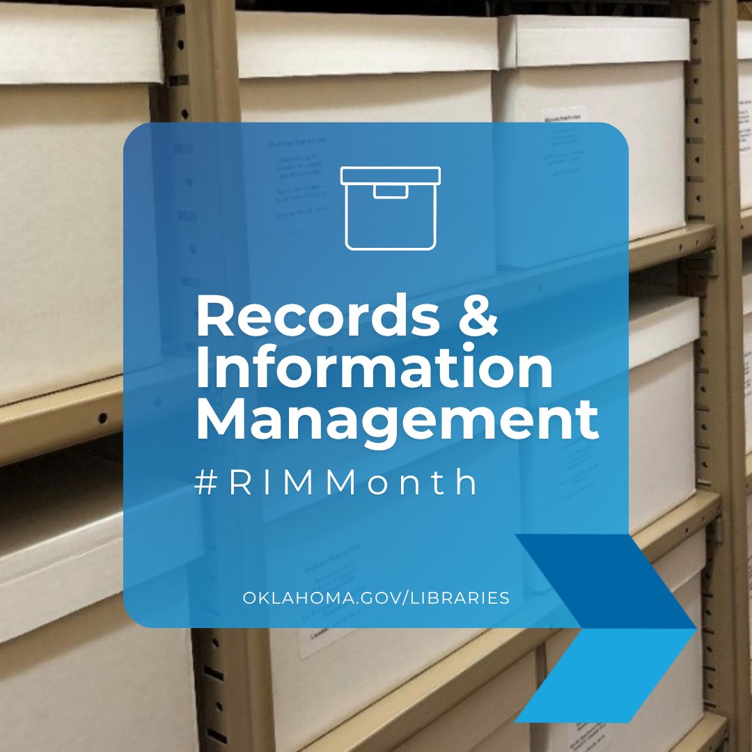 OKDeptLibraries's tweet photo. It’s Records and Information Management #RIMMonth!
Every record tells a story, but only if it’s properly managed, preserved, and easy to find when needed.
A record can be more than just a document. It can be a paper file, book, email, photo, recording, video, or any material. https://t.co/vB8MQBlOOS
