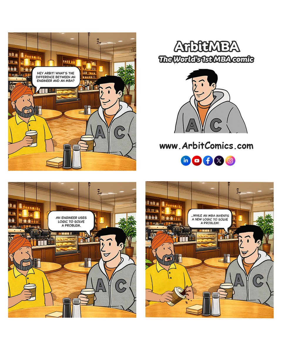 ArbitMBA's tweet image. Same problem.
Different playbook.

#ArbitMBA #BusinessHumor #WorkplaceReality #MBA