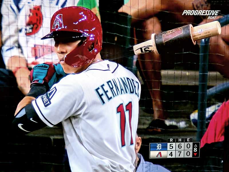 powrwrap's tweet photo. Jose Fernandez, 22 yr. old rookie on the #DBacks, hit 2 HRs in his major league debut last night against the #Tigers in Phoenix. He hit a solo shot in the 4th and then clubbed a 3 run HR in the 8th off veteran closer Kenley Jansen to give the #DBacks the lead. https://t.co/YqvW0jWBKe