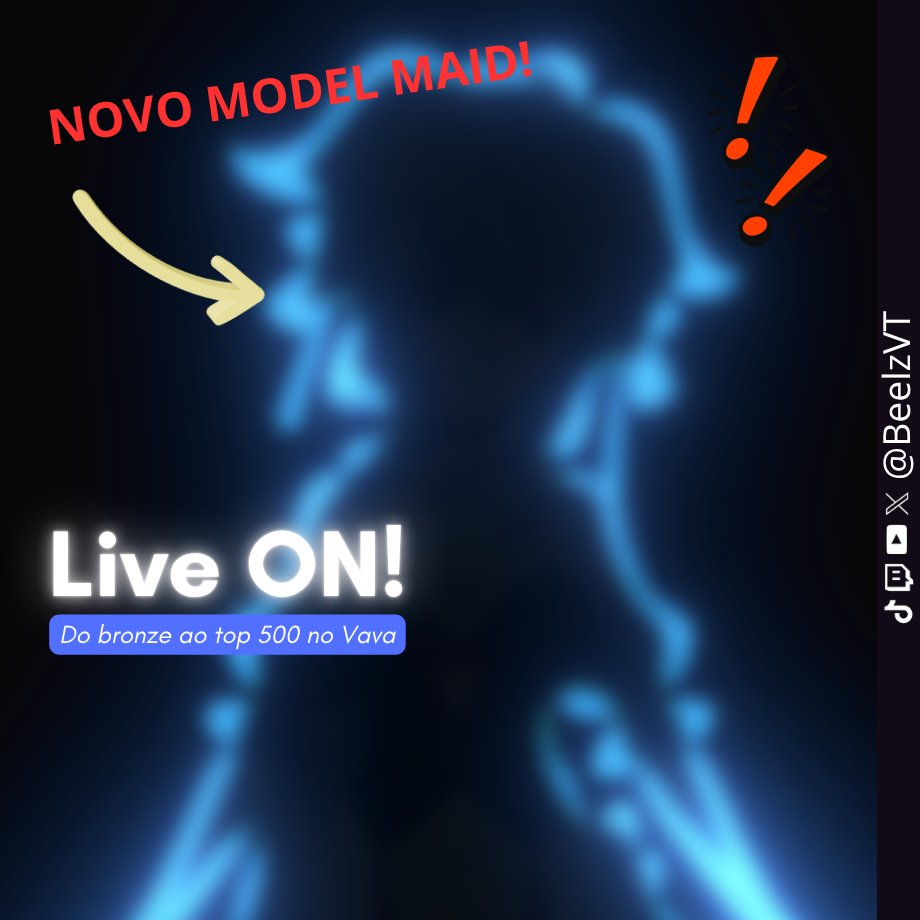 E ESTAMOS AO VIVO NA ROXINHA COM DEBUT DE MODEL NOVO!!

Não foram vocês que pediram uma Beelzinha maid? SEUS SONHOS FORAM ATENDIDOS!!

Vem me fazer companhia enquanto eu subo de elo no Valorant, mestre!~💜