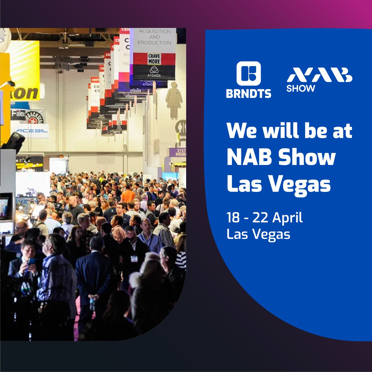BRNDTS will be attending NAB Show Las Vegas starting April 18.

If you are planning to attend and want to explore seamless, non-intrusive ad integration for sports and digital video, let’s connect in advance.

#BRNDTS #NABShow #NABShow2026 #AI #AdTech #SportsStreaming