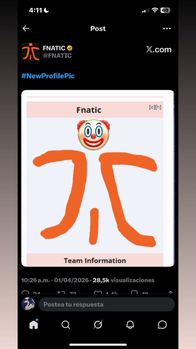equinter_o's tweet photo. @FNATIC better 🤡 https://t.co/DV8BoPntqi