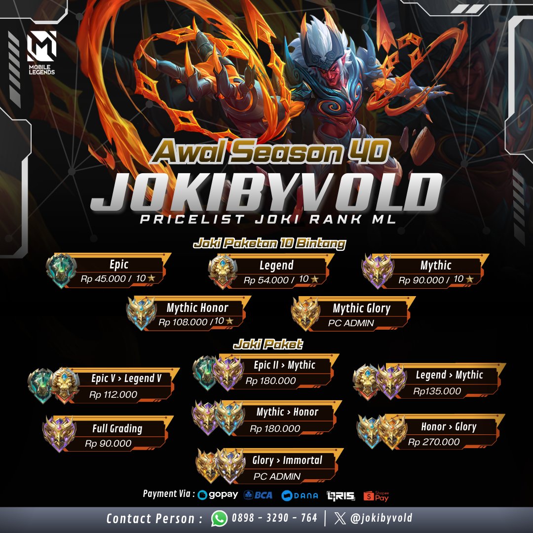 📌 JOKIBYVOLD — JOKI RANK MOBILE LEGENDS
Push rank ML tanpa ribet? sung saja ke <a href="/jokibyvold/">pold | JOKI MLBB</a>

🎮 Dikerjakan oleh player berpengalaman
🔒 Informasi akun 100% aman &amp; privasi terjaga
💸 Harga ramah di kantong 
💳 Payment lengkap

📞 Whatsapp: 0898-3290-764
❌ NO DM
#zonauang #jokiml