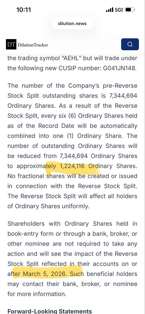 ParkerCo24's tweet photo. $AEHL recent rs (1/6) completed. 1.2 mill float. When do they find it. They also did a RW in Feb after looking at filings
@greatstockpicks 
@PPortfolioooo 
@stockplaymaker1 
@BawzRs 
@HunterAllen4 
@daaapollo908 https://t.co/bv4V84mwuR