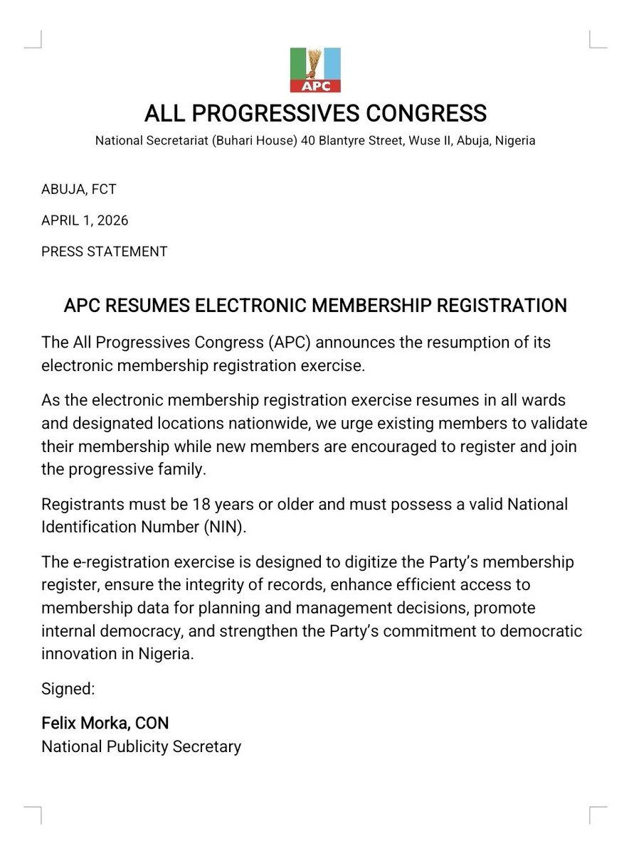 APC Nigeria tweet media