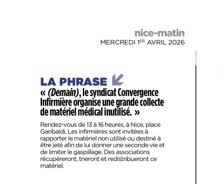 C’était dans le <a href="/Nice_Matin/">Nice-Matin</a> du jour 
Rdv demain place Garibaldi pour l’opération #balancetongaspi 3eme saison 💪#teamidel #teamci06