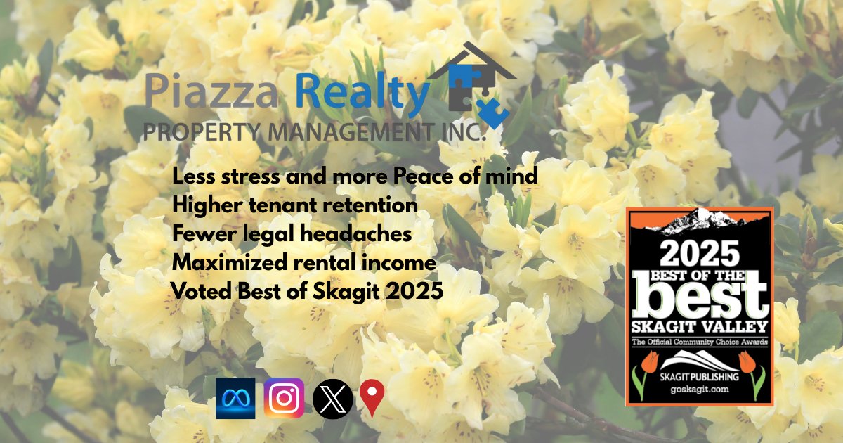 piazzaRPM's tweet photo. Balancing the needs of property owners and tenants is our specialty!
We’re dedicated to creating positive experiences for everyone, making property management stress-free and smooth.

📞 Call us today at (360) 424-7368 to learn how we can help with your property management needs! https://t.co/5VYSsnKeU2