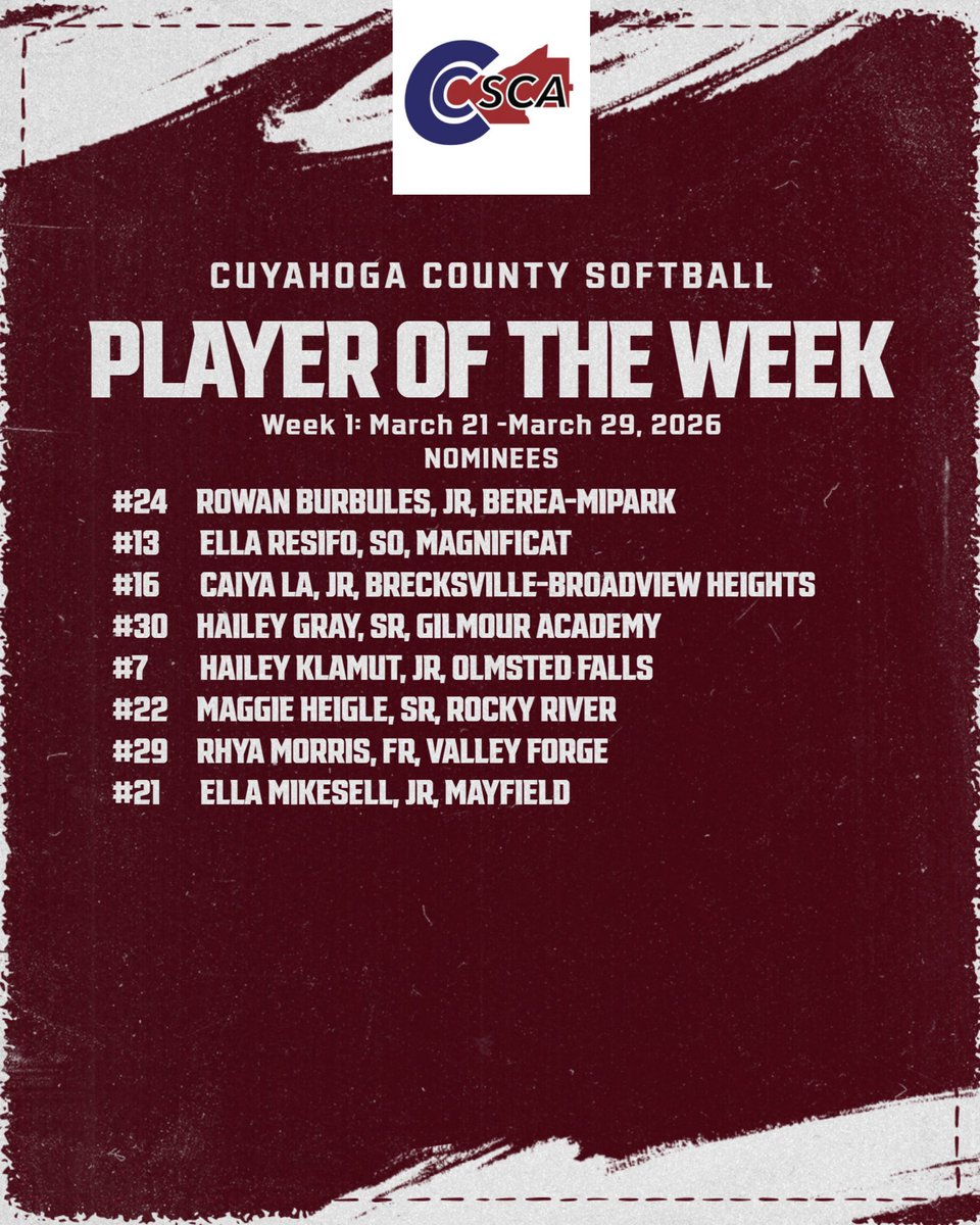 Cuyahoga County Softball tweet media