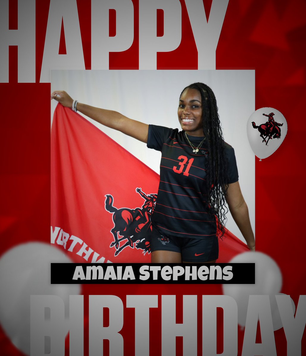 NWOSUSoccer's tweet photo. Happy birthday to junior forward Amaia Stephens! We hope you have a great day! #RRR 🥳 https://t.co/P90llEQucm