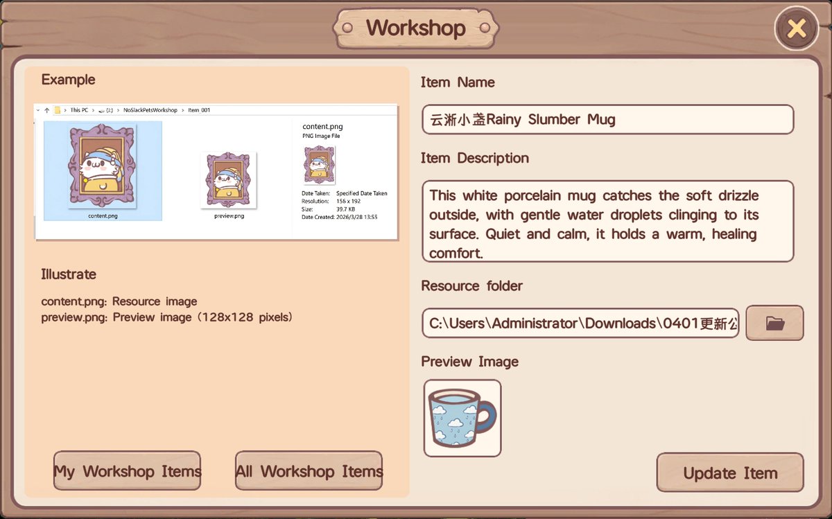 LynkPinGame's tweet photo. Steam Workshop is now open in No Slack Pets 🐾
Create &amp; share your own room decorations!
V1.0.41 also adds Fox code 🦊, 34 fish, controller support &amp; more.

#NoSlackPets #cozygames #Steam https://t.co/GQl1Mvj2DO