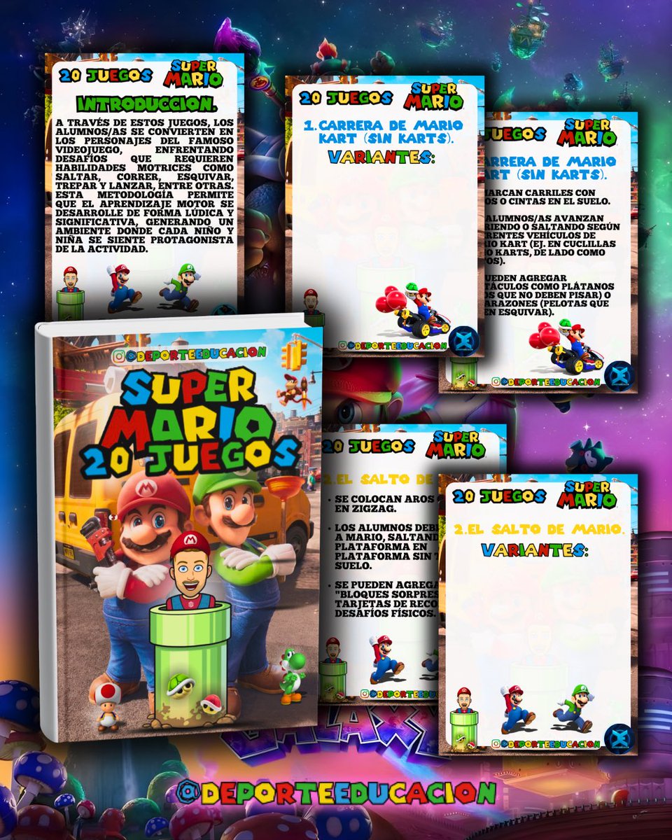 deporteEduFis's tweet photo. 🔵🟡SUPER MARIO BROS🔴🟢
¡20 JUEGOS Y OCA EDUFIS!

🧩 ¿Qué contiene el recurso?
✅ 20 JUEGOS PARA EDUCACIÓN FÍSICA.
✅OCA EDUFIS - SUPER MARIO BROS.
✅EXPLICACIÓN y ORGANIZACIÓN DEL JUEGO.
✅INSTRUCCIONES DE CADA CASILLA.
✅OCA EN BLANCO, EDITABLE.
✅REGALO 🙂🙃🎁 https://t.co/i5hL0vY1UH