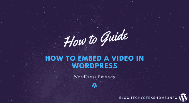 TechyGeeks1's tweet image. How to Embed a Video in WordPress

A simple step by step guide on how to embed videos in WordPress Gutenberg visual editor.

Read More...techygeekshome.info/how-to-embed-a…

#Blog #Guide #refresh #Wordpress #YouTube