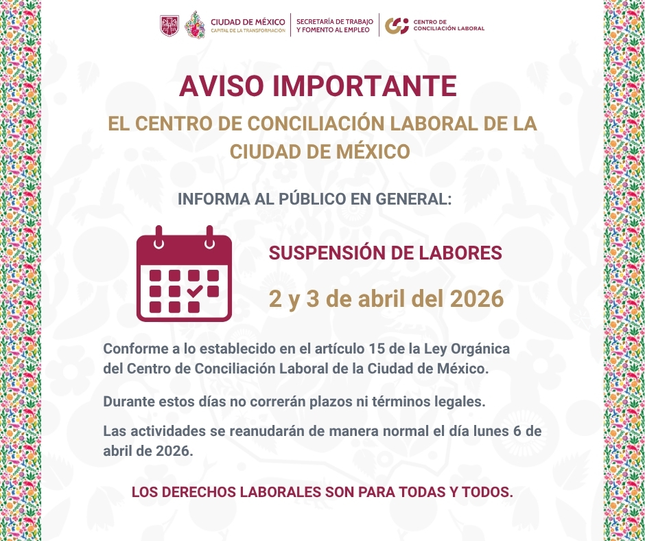 Centro de Conciliación Laboral CDMX tweet media
