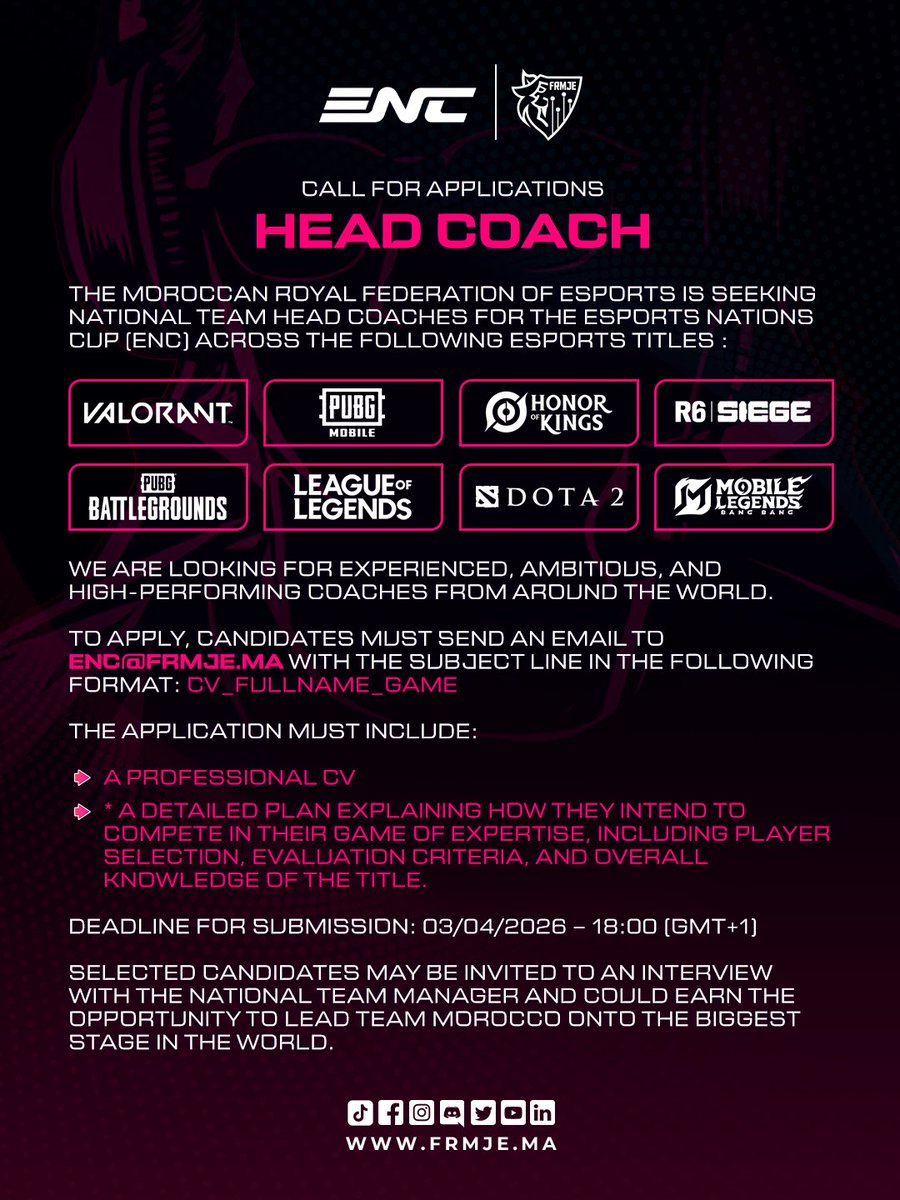 Fédération Royale Marocaine des Jeux Electroniques tweet media