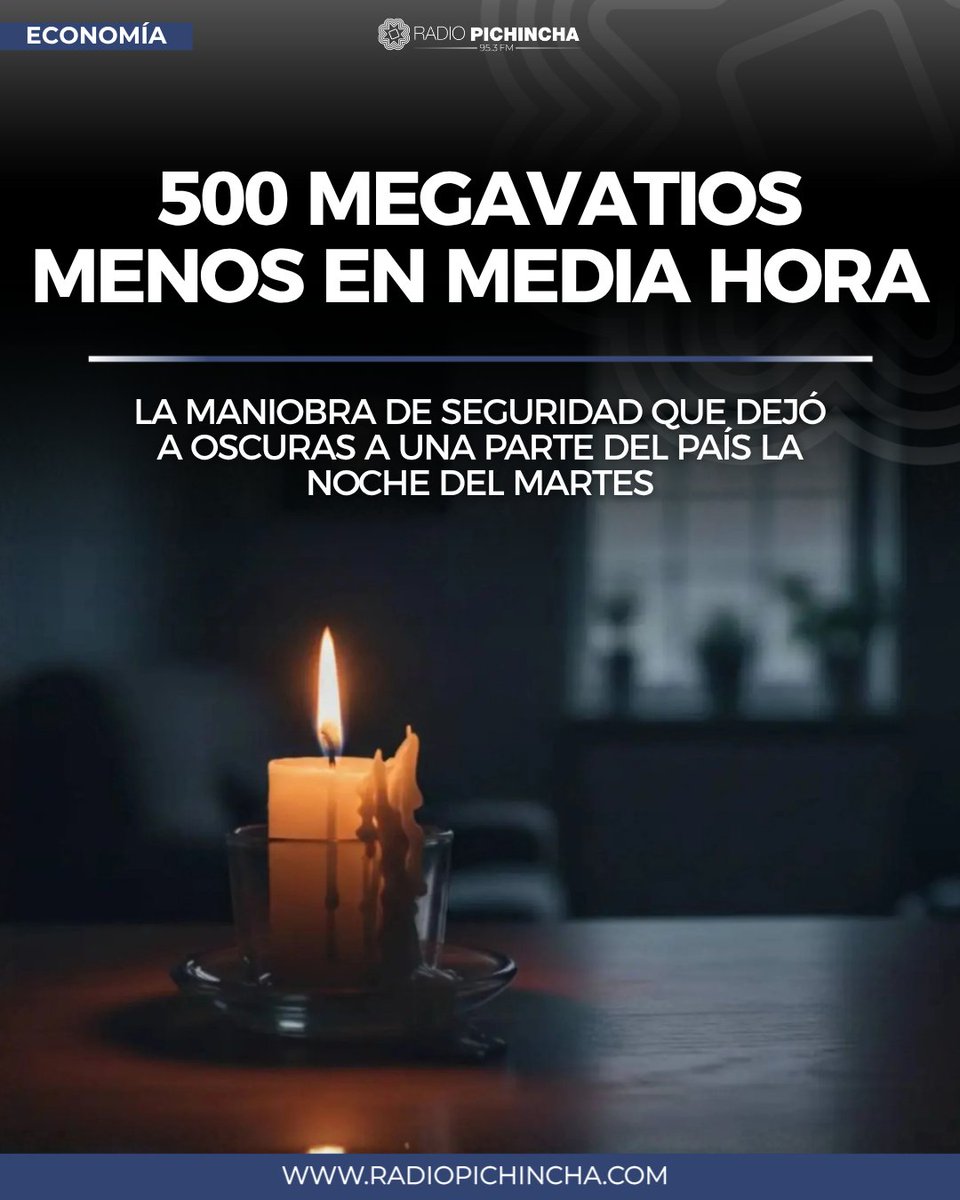 radio_pichincha's tweet photo. https://t.co/QNwpoChngh | La demanda nacional se situaba en 5.074 MW en la noche del 31 de marzo, pero apenas media hora después, esta cifra se desplomó a 4.576 MW, lo que demuestra que hubo desconexiones planificadas para evitar un colapso mayor en el sistema eléctrico.
📈#Economía
#LaRadioDeLasNoticias