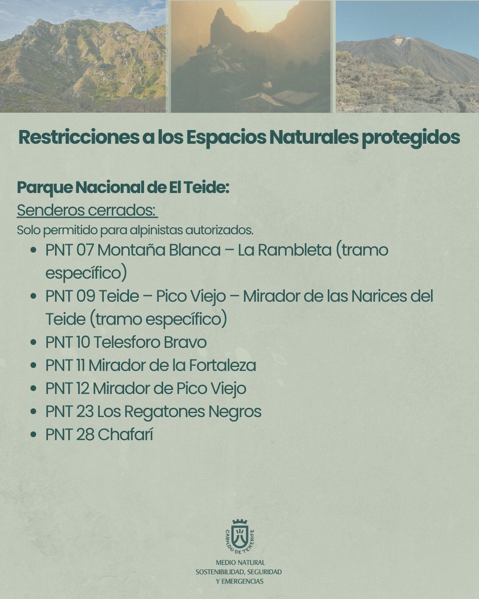Medio Natural y Sostenibilidad Cabildo de Tenerife tweet media