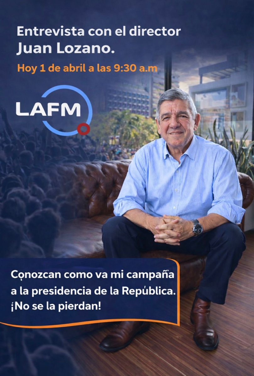 Nos vemos ya en La FM. Les contaré cómo va mi campaña a la presidencia: mis propuestas y mi visión de país.

Los espero. 🇨🇴