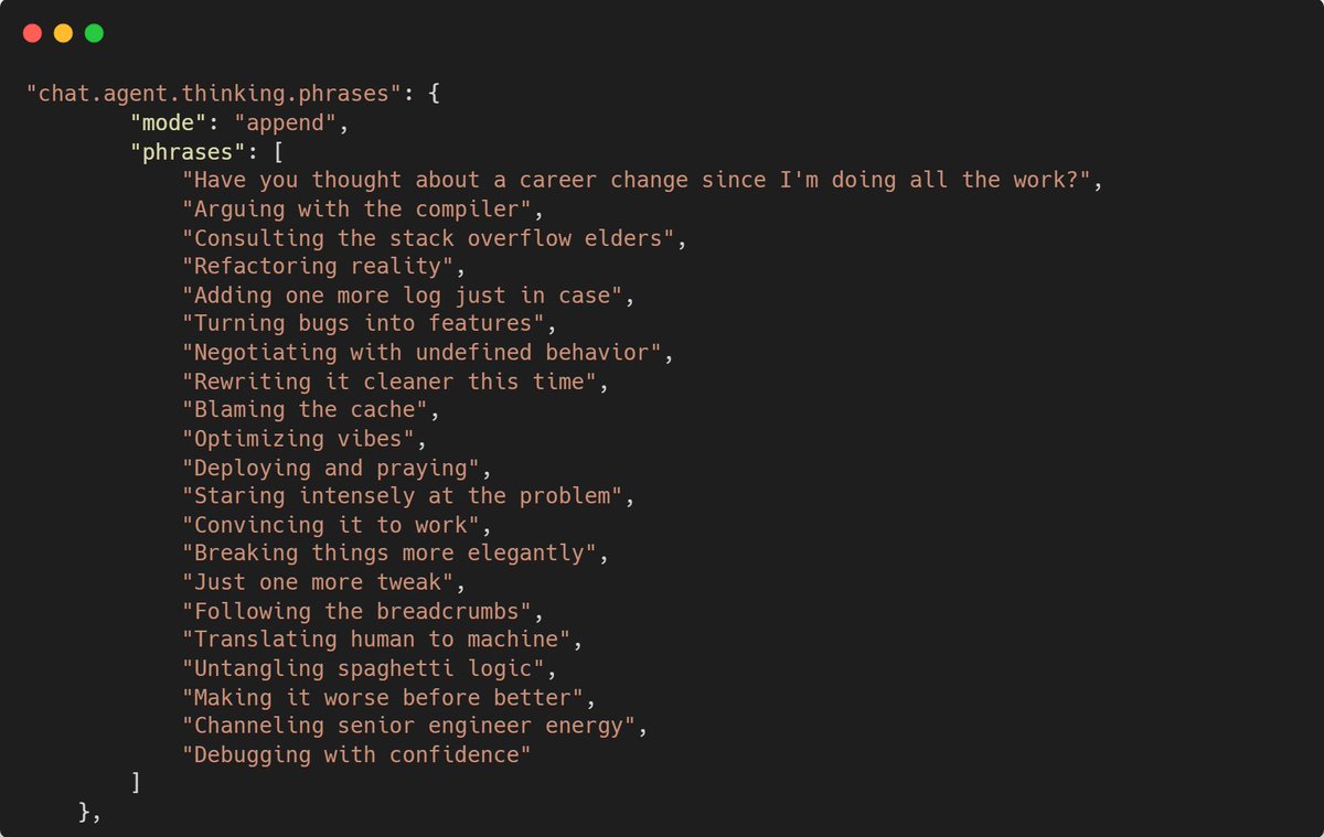 Current @GitHubCopilot @code settings...