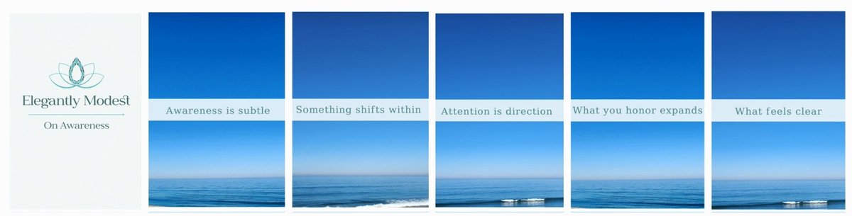 ElegantlyModest's tweet photo. There is a moment before every decision. A quiet pause. A subtle knowing. Everything can be noticed. And in that noticing, something shifts. Awareness shapes how we move —gently, completely, showing up in what is agreed to, or choosen to revisit. Curious what feels clear for you. https://t.co/dsi99gpzM5