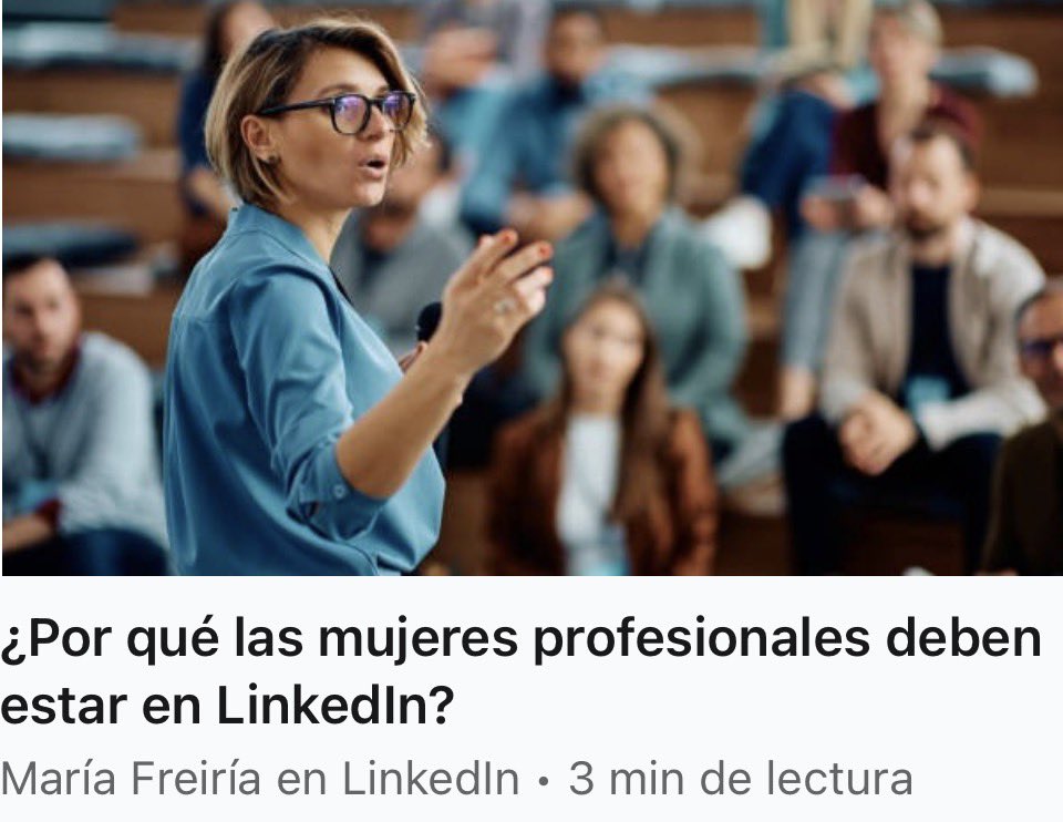 maria_freiria's tweet image. 🆕 #LinkedIn Cuando las mujeres participan activamente, el impacto se multiplica tanto a nivel individual como colectivo. Seas una alta directiva, CEO, una experta o una emprendedora…, debes estar en LinkedIn. linkedin.com/pulse/por-qu%C… 
#carreraprofesional #liderazgo #mftrends26