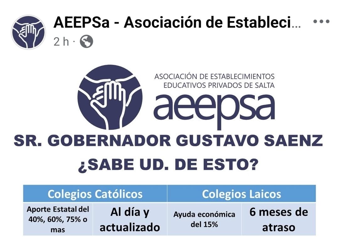 celgomez8's tweet photo. @GustavoSaenzOK @GobiernoSalta @MEducacionSalta @Informatesalta @infobae @todonoticias https://t.co/0pbaF2KsJU