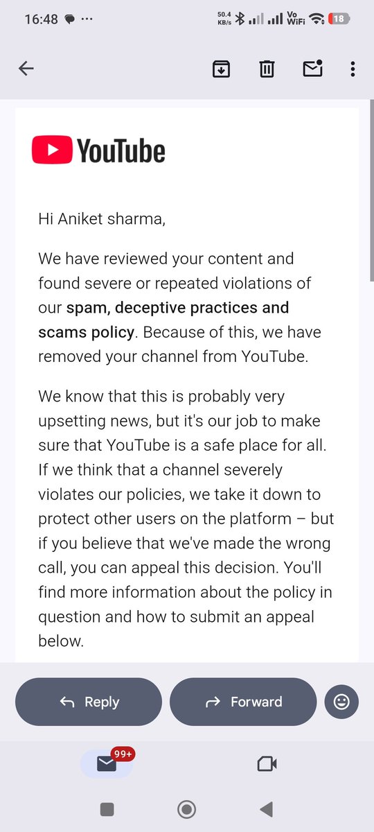Hello <a href="/TeamYouTube/">TeamYouTube</a>, my channel 'Cricket Insider ' (youtube.com/channel/UCO95c…) was suspended by mistake. Appeal rejected but I've 83k+ subs &amp; worked very hard. I'm a student &amp; never did any Spam/Scam. Pls do a HUMAN REVIEW. Help! <a href="/GoogleIndia/">Google India</a>"