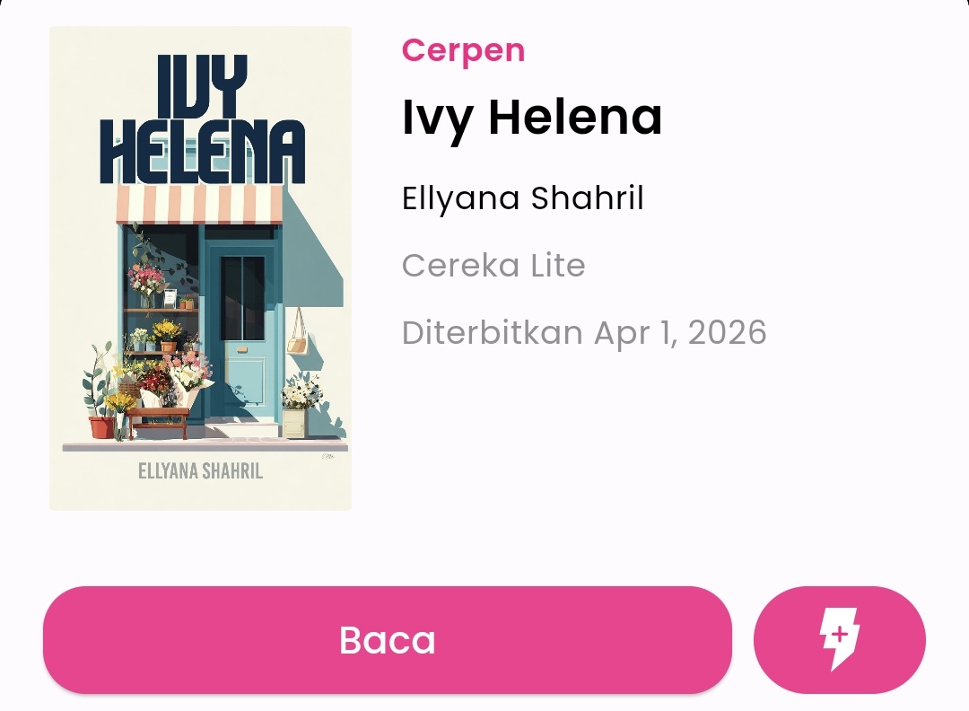 CerekaApp's tweet photo. "Ivy Helena" kini boleh dibaca di Cereka!

Jom download dan baca ebook tanpa had hari ini di Cereka https://t.co/3BVfRqJLZL https://t.co/GwAAjwsZJ5