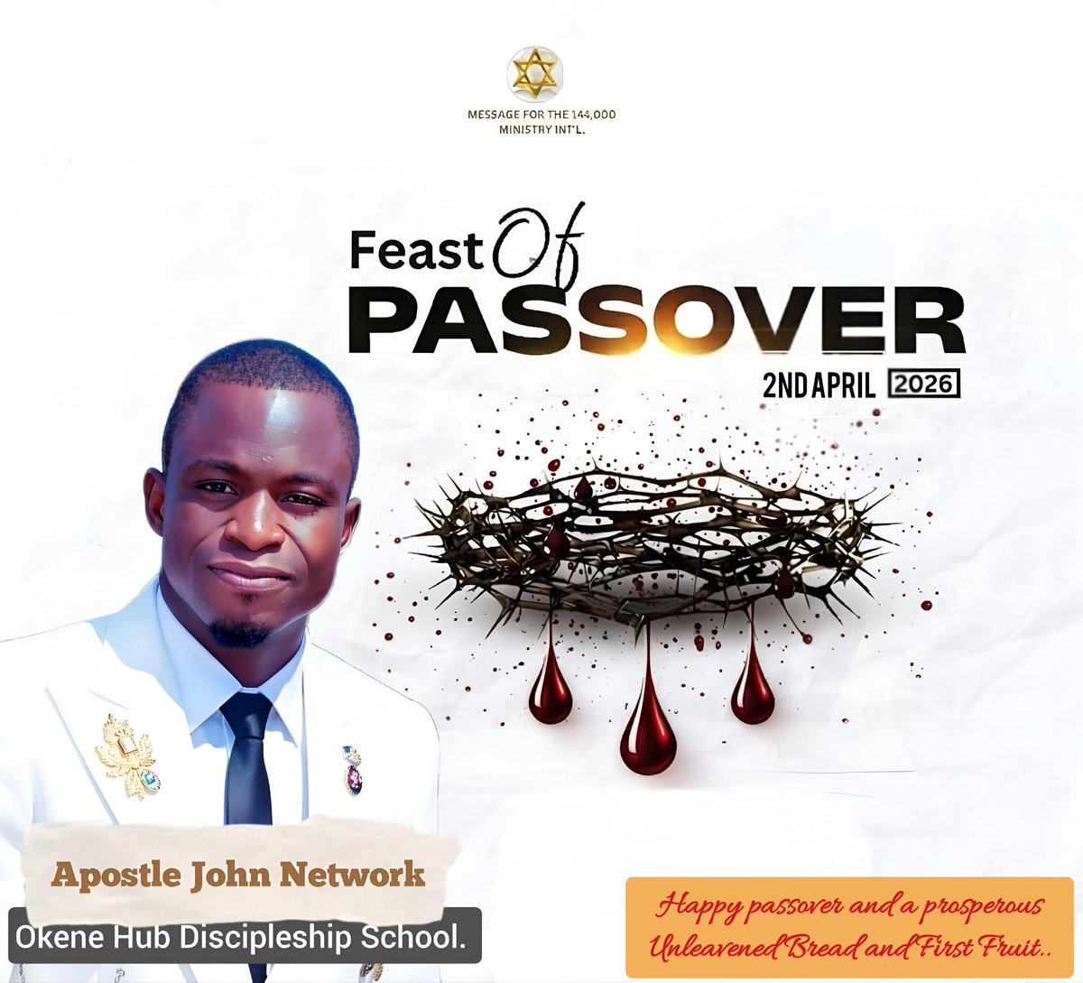 Apostle_Network's tweet photo. @churchtalkative Happy passover 2026 https://t.co/ipDDWCh7RM