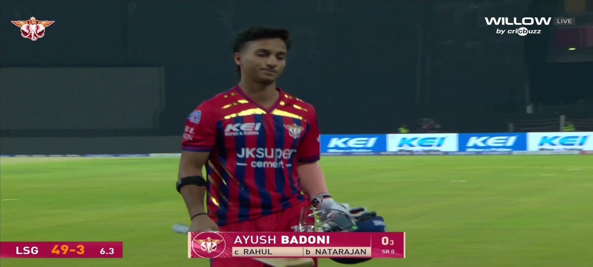 The_GoldenDuck's tweet photo. Ayush Badoni. Bro is still getting chances in IPL while so many talented youngsters are rotting on the bench. He has never really exploded in the league, yet teams keep pushing him ahead. Pure favoritism over actual form 😂💀 https://t.co/QVGeVqyTQ7
