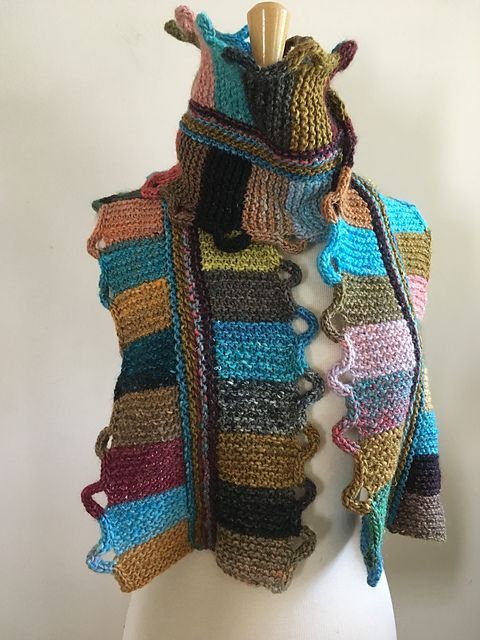 knithacker's tweet image. Knit a Ringlet Block Scarf, Free Pattern Designed By Irina Poludnenko: 👉  tinyurl.com/5ejvdh2m #knitting #stashbuster #freepattern