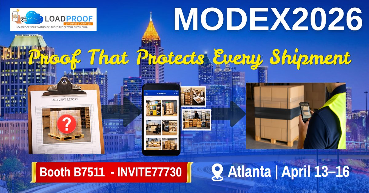 MODEX is around the corner!
If you're going to be in Atlanta, come find us at Booth B7511. We’ll be showing how to stop unfair damage claims and protect your shipments with simple photo proof.

🎟️ Use code INVITE77730 for a pass. 📍 Atlanta | April 13–16

Book a time to meet us