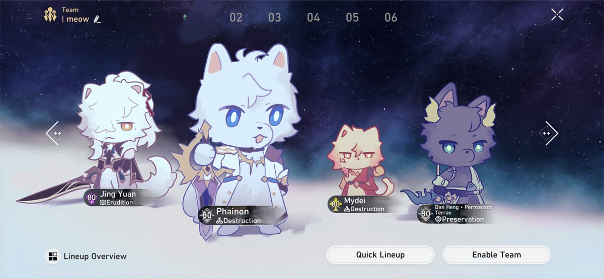 my team looks kinda different today #jingyuan #danheng #phainon #mydei