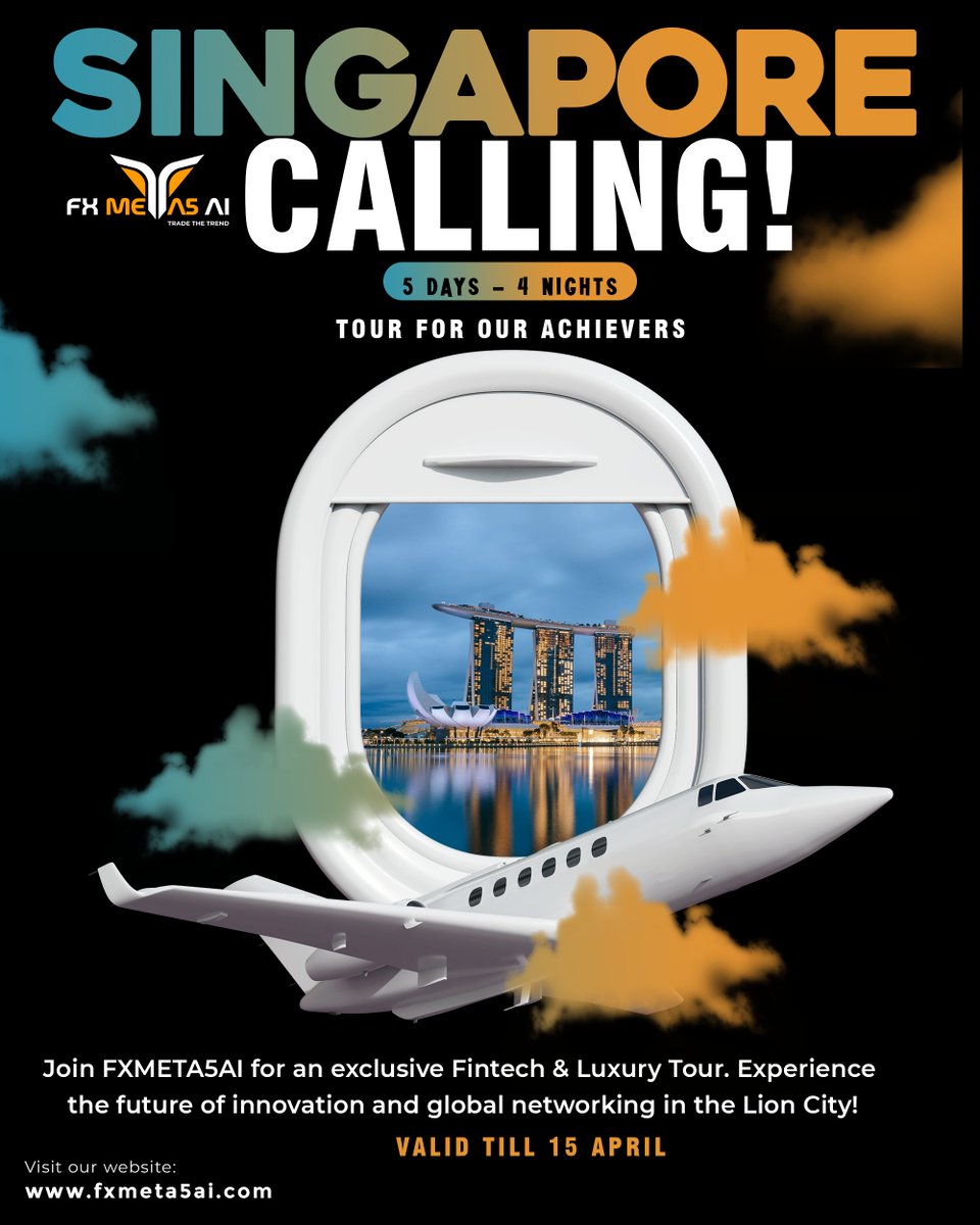 fxmeta5ai's tweet photo. The Future of Finance is in Singapore. 🌏💹

Witness innovation firsthand with FXMETA5AI. From Marina Bay Sands to global boardrooms—your journey to financial mastery starts here. 🛡️🤝

Don't just watch the trend. Trade it. 🇷🇺🇮🇳

#Innovation #FXMETA5AI #Singapore2026 https://t.co/wMrxvgaen3
