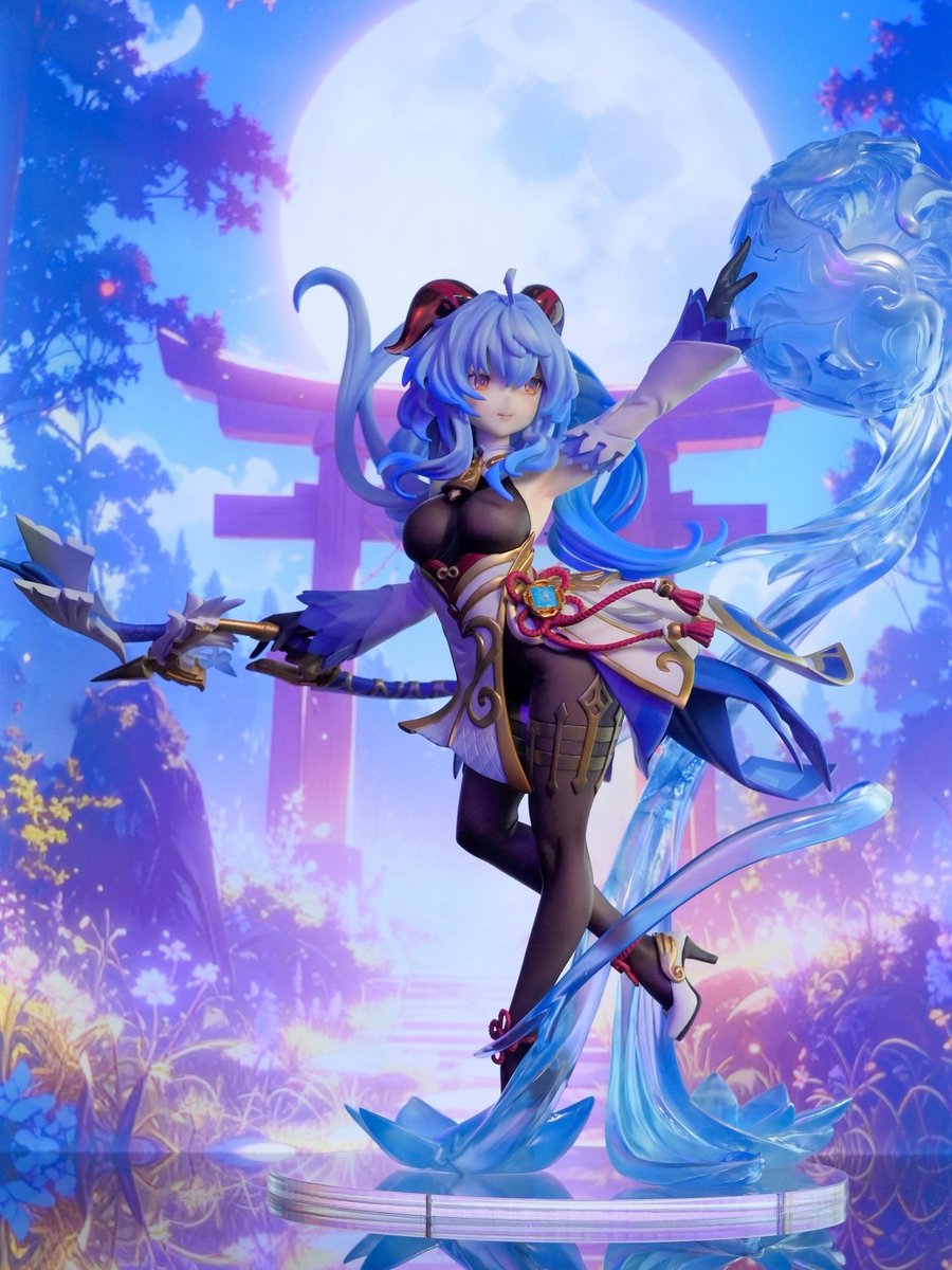 以前製作代行させていただいたキットのビフォーアフターコラージュ第二弾です✨

原神「甘雨」
キット販売ディーラー：Cerberus Project 様
原型：フレンチドール様<a href="/Frenchdoll1/">フレンチドール@新年連休中です。</a>

使用してるアクリル背景ボードは弊社HPで発売の（The Eteranal Threshold／永遠の境界）　No.96になります⛩️🌕🫧