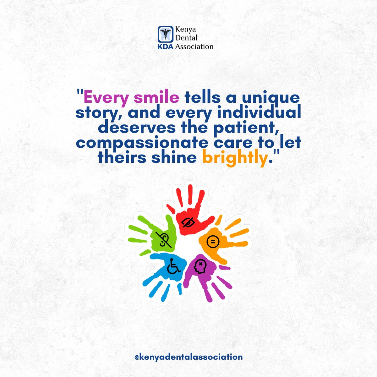 kenyadental's tweet image. We're continually championing for oral healthcare for all- regardless of your opportunities and limitiations. No matter who you are or what life has brought your way, your smile matters. Share with a friend.

#dentistry #oralhealthcare #inclusivity