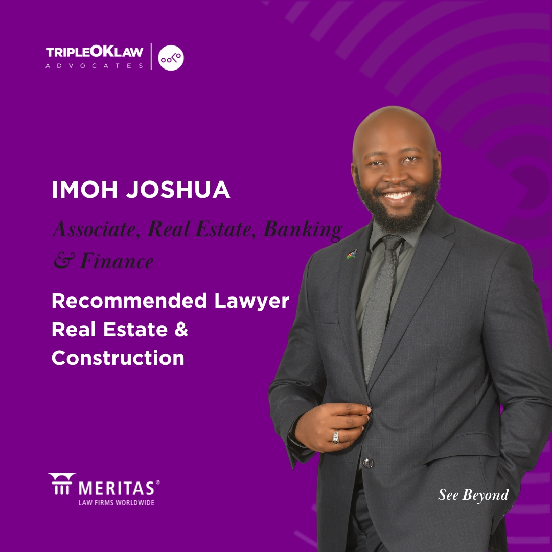 <a href="/njugunamugwe/">Njuguna Kelvin</a> - Leading Associate (Dispute Resolution) 
· Daniel Muroki - Recommended Lawyer (Real Estate &amp; Construction) 
· Imoh Joshua - Recommended Lawyer (Real Estate &amp; Construction)  

To our clients: thank you for the trust. To our team: this is yours. 

#SeeBeyond