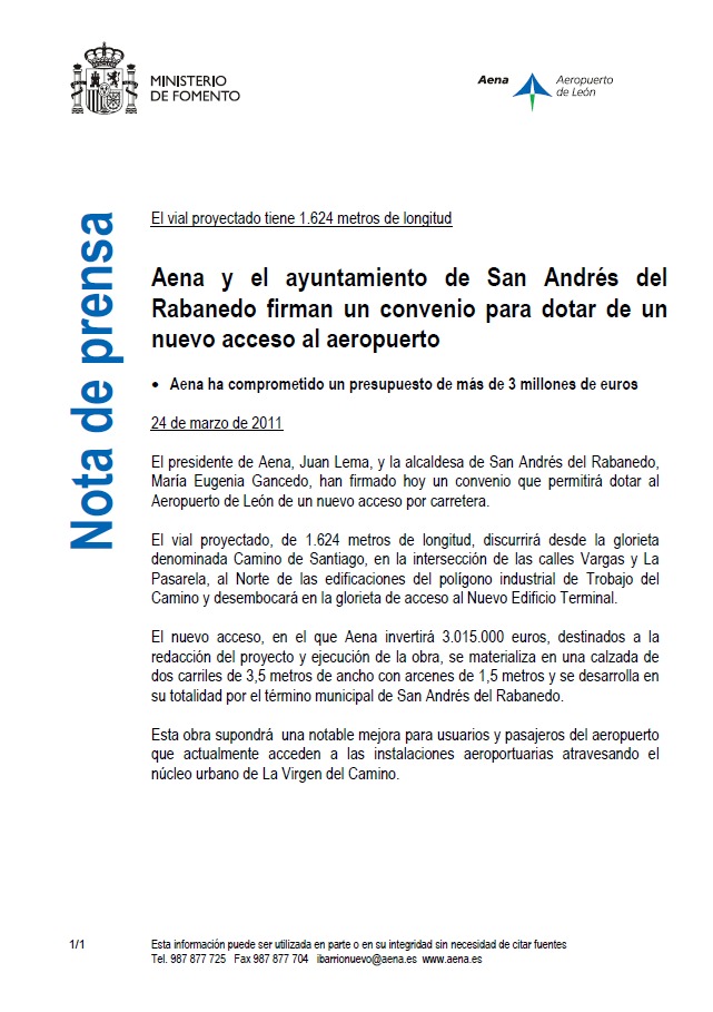 LeonProyecta's tweet photo. ➡️ Vial propuesto en 2011 para el aeropuerto de León.
14 años después aún no se sabe nada, aunque se espera que la visita de la presidenta de Aena resucite el proyecto. https://t.co/obrXYgUHm7