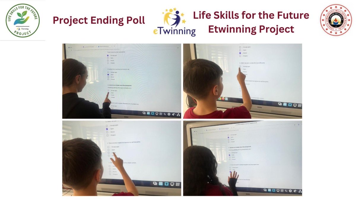 GecginFigen's tweet photo. Students participated in the final feedback poll and evaluated the project activities and their learning outcomes.  #lifeskills  #etwinning 23 NİSAN ORTAOKULU https://t.co/hXJi8gb7sf