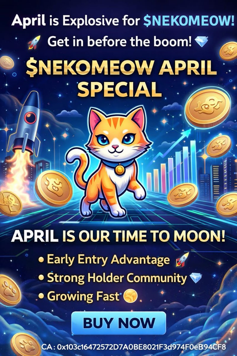 IamCryptoGuru1's tweet photo. @Blessin0464272 $NekoMeow:  changing lives and shaping industries.💪
 Invest in a project that's creating real impact and unlocking new possibilities! 💡
#LowMarketCap #StrongAndVibrantCommunity..
#DevOnFire🔥
#ManyMore....
C.A.👇🏻
0x103c164727572d7a0be8021f3d9274f0eb9f4cf8
@Sob__NE@PhEmmanuelO https://t.co/YsI4c4n9mK
