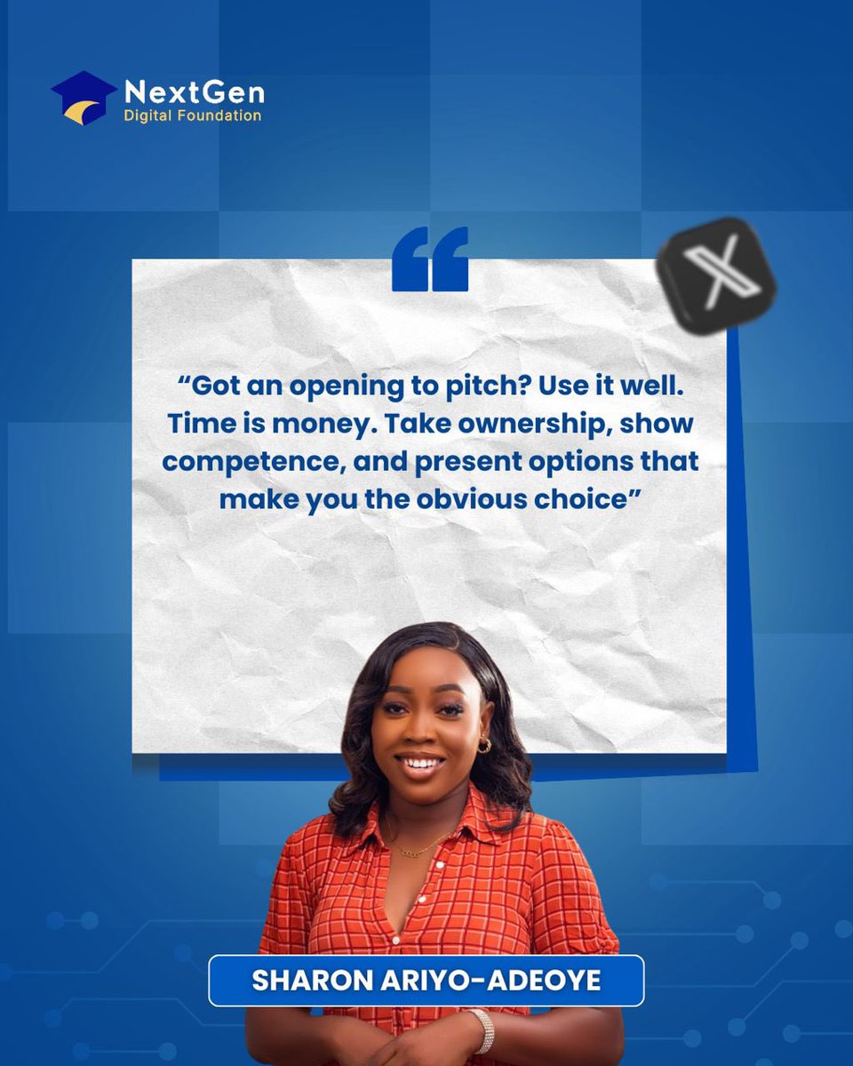 NextGenDigitalF's tweet image. Last Friday on our Twitter Space, our beautiful speaker @ronn_aa shared powerful insights on “Selling your services without being a douche bag”

Here are a few gems from the conversation.
#TwitterSpaces #FreelancingTips #Founders #DigitalSkills