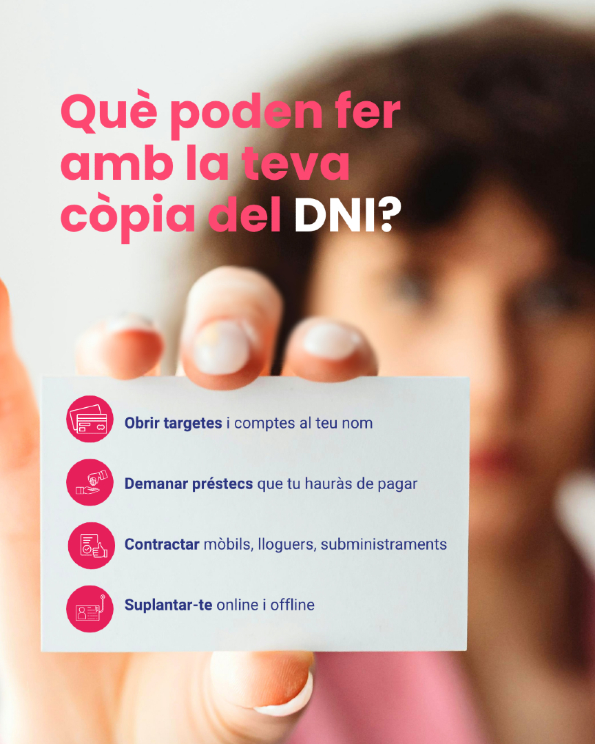 Defensatt's tweet photo. Cada Setmana Santa, milers de DNIs es filtren des de recepcionistes d'hotel.
Tu probablement el deixes sense pensar-hi dues vegades.

Llisca 👉 i aprèn a protegir la teva identitat abans del check-in.

Defensa't · Ciberseguretat al teu abast

#semanasanta #ciberseguretat #dni #hotels #defensatt #protecciodedades #vacances