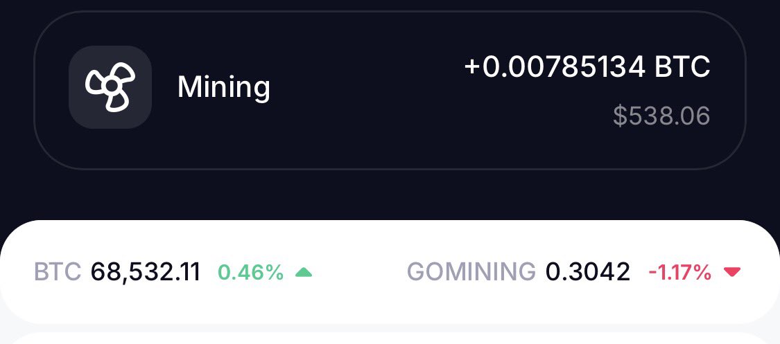 MARIUS_5000's tweet image. While mining difficulty dropped for two weeks, we get to stack more sats, happy Wednesday all. + 0.0078 BTC or $530 for yesterday #GoMining