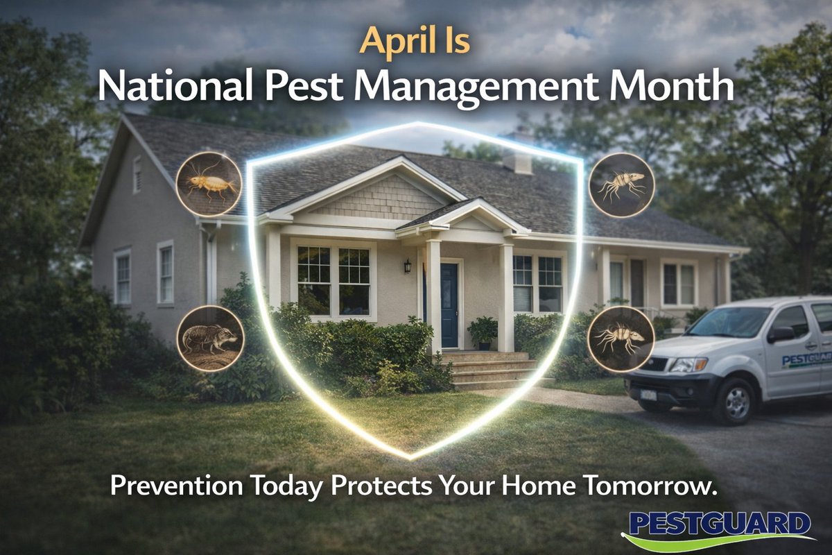 PestguardFLA's tweet photo. April 1 — National Pest Management Month

April Is National Pest Management Month

As spring arrives across Florida, pest activity begins to increase as warmer temperatures, higher humidity, and seasonal rainfall create ideal conditions for many pest species to become active.

April is recognized as National Pest Management Month, a time dedicated to raising awareness about the important role professional pest management plays in protecting homes, businesses, and public health.

Many pests operate out of sight and may go unnoticed until damage has already begun. Subterranean termites, for example, live underground and travel through hidden mud tubes to reach structural wood. Rodents can enter buildings through surprisingly small openings, while mosquitoes begin breeding in standing water as spring temperatures rise.

Professional pest management focuses on prevention, monitoring, and early detection to help reduce the risk of infestations before they become serious problems.

Throughout the month of April, we will be sharing helpful information about seasonal pest activity and practical steps homeowners can take to help protect their homes and properties.

Protecting structures from pests is not just about comfort — it helps preserve property value, maintain sanitation, and safeguard the environments where families live and work.

April is National Pest Management Month — a reminder that proactive prevention is one of the best ways to protect what matters most.

#Pestguard #PestguardFL #PestManagementMonth #TermitePrevention #RodentControl #MosquitoControl #ProtectYourHome #FloridaHomes #Sarasota #PestControl