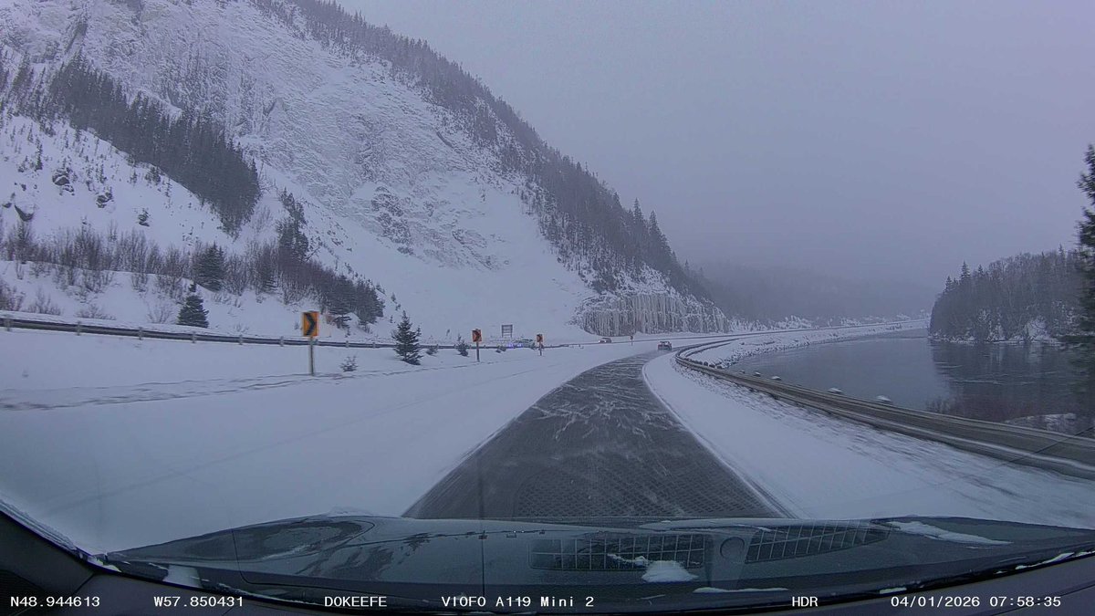 Roads lightly snow covered and plows are active. -7 and this is not an April fools joke #nltraffic #nlwx #steadybrook #cornerbrook <a href="/boiradio/">100.1 BAY FM</a>