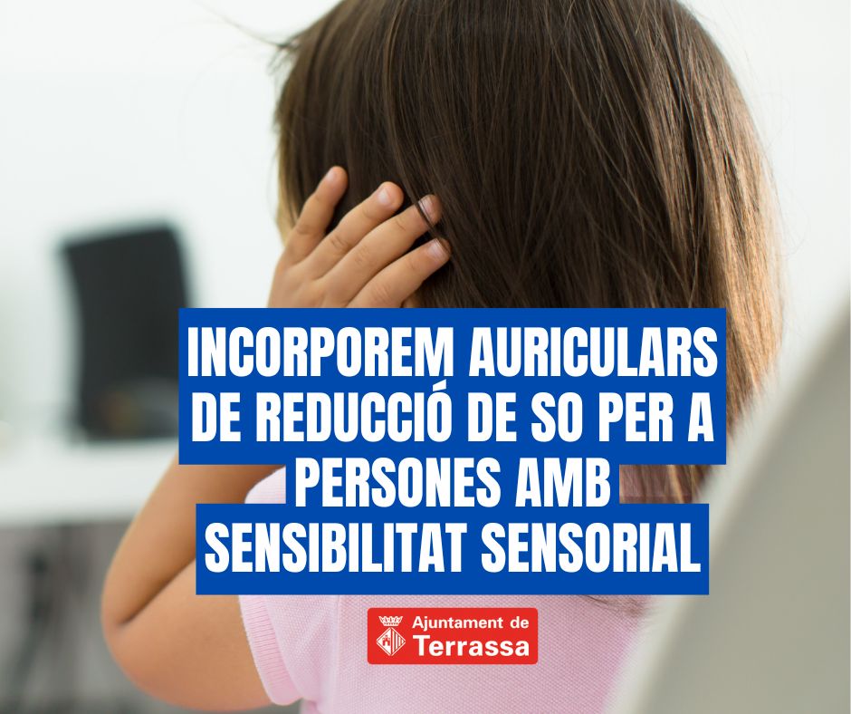 ajterrassa's tweet image. 🎧💙#Terrassa, ciutat inclusiva. Incorporem 12 auriculars de reducció de so per facilitar la participació de persones amb sensibilitat auditiva amb #TEA.
📅 S’estrenaran el 8/04, acte central del Dia Mundial de l’Autisme, 2/04.
🔗acortar.link/Auriculars