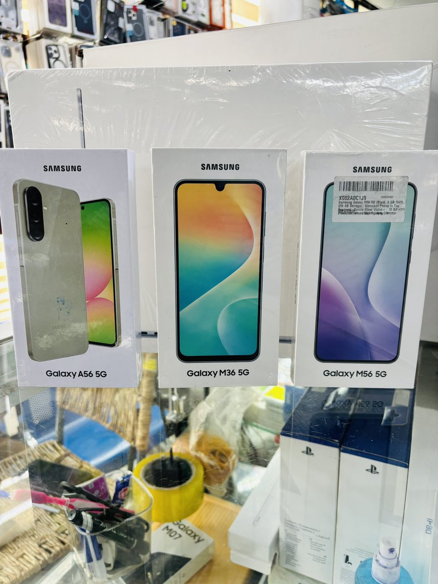 SAM M36 128GB …..$200
SAM M56 8/256GB …$300
SAM A56 8/256GB …$400 

Delivery available | Call or App 0781276509