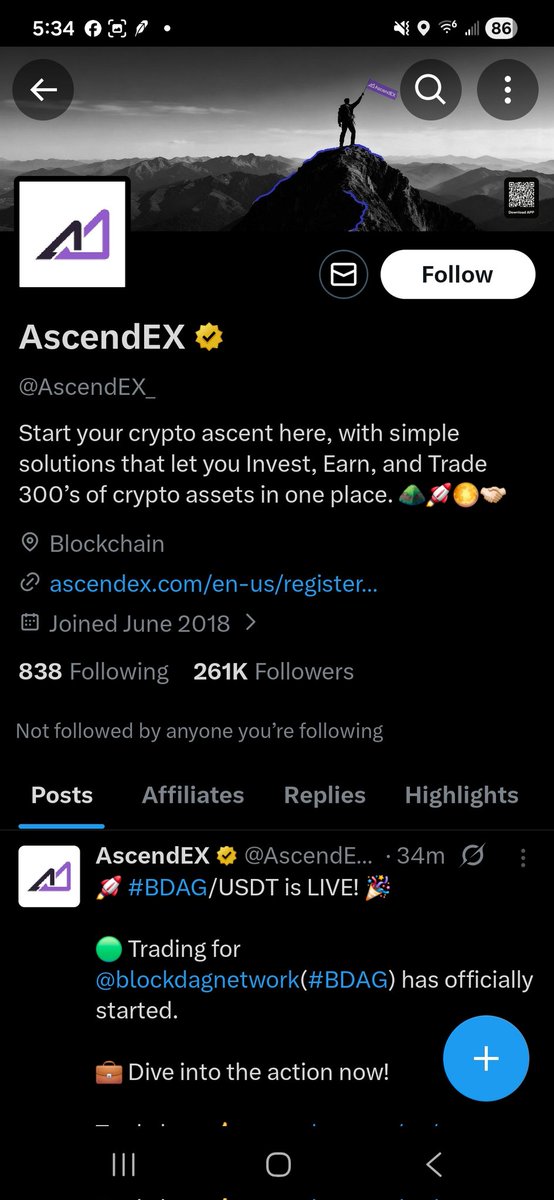 YardMan6666's tweet image. @AscendEX_ is such a fuckry exchange they be buying followers... ainy nobody even knows this garabe exchange much less to have this amount of followers... they launched $BDAG and supplied no liquidity...only asshole garbage exchanges operste like this...Yall are a #scam #donotuse