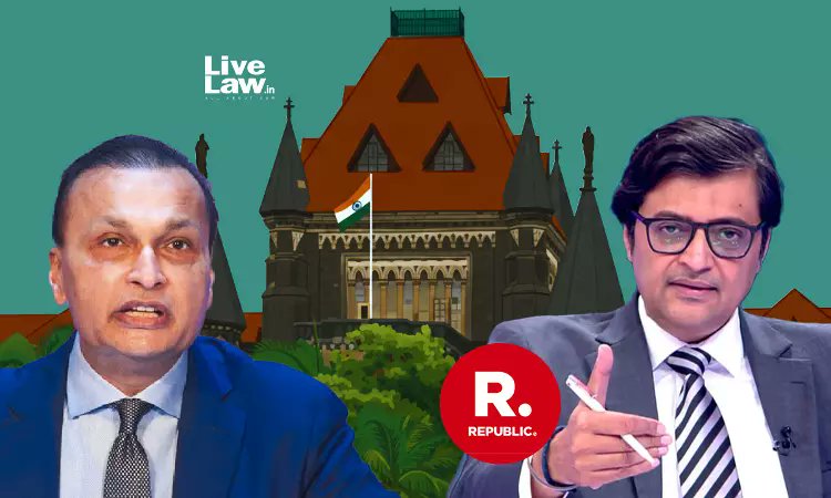 LiveLawIndia's tweet image. #BREAKING 'Don't go below the belt, bring down the rhetoric' : Bombay High Court tells Republic TV and Arnab Goswami to tone down its coverage of cases related to Anil Ambani.

HC was hearing Ambani's defamation case filed against #RepublicTV &amp;amp; its Chief.