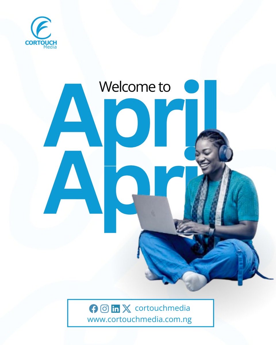 CortouchMedia's tweet image. It's a new month and we're setting our sights on greatness. 

Join us on our journey to revolutionize the tech industry. 

#Cortouchmedia #HappyNewMonth #TechFirm #NewMonthNewGoals #DigitalSkills  #TechTrends #WelcomeApril #BusinessGrowth #TechNews #MonthOfSuccess